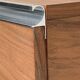 Vintage rosewood chest of drawers aluminum and chrome 1960