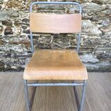 Remploy English industrial sled chairs from the 50s and 60s