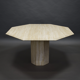 Dining Room Table in Marble and Travertine, Italy, 1970s