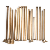 Set of solid oak columns and half-columns