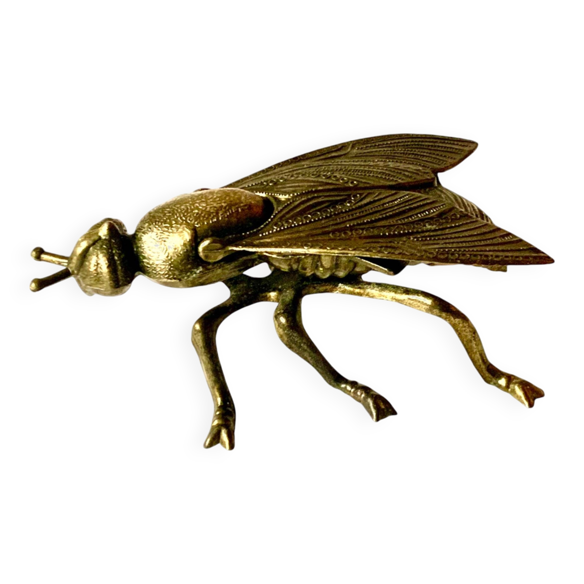 Vintage brass ashtray in the shape of a fly - Made in Italy