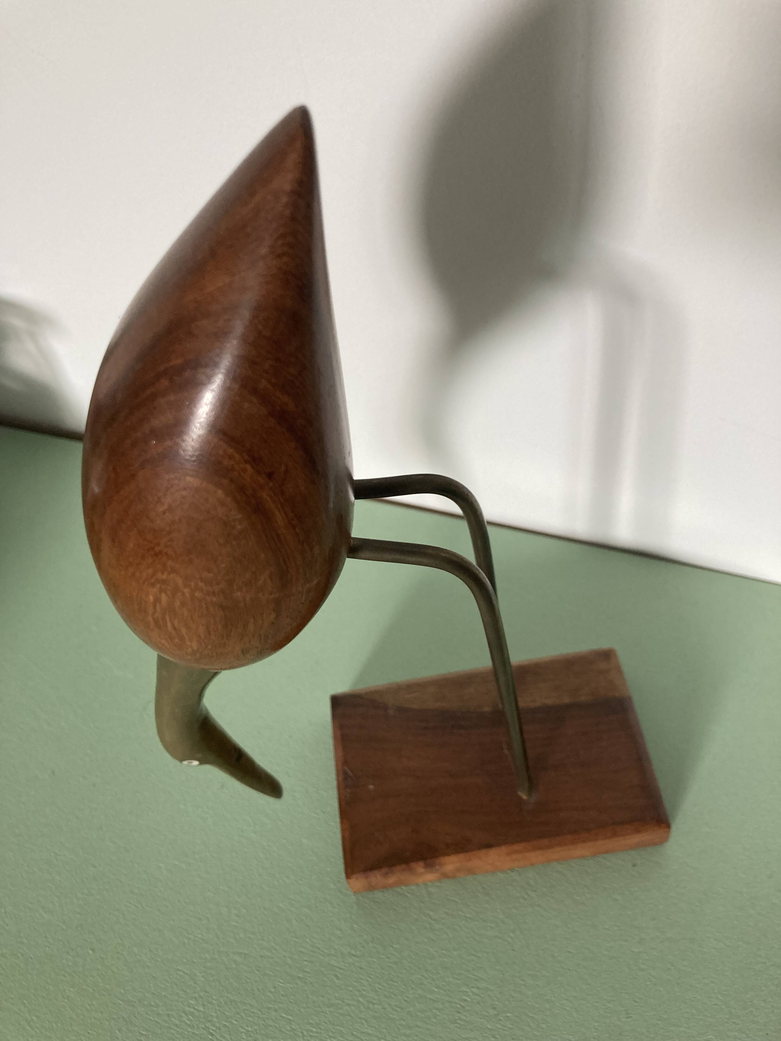 Heron brass and scandinavian teak 1960