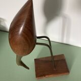 Heron brass and scandinavian teak 1960