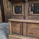 Pharmacy counter in antique oak / kitchen island, circa 1870–1900
