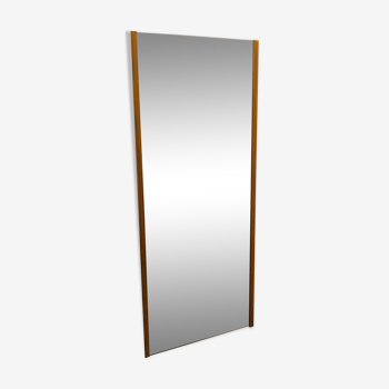 Miroir scandinave en teck 112 cm x 46 cm