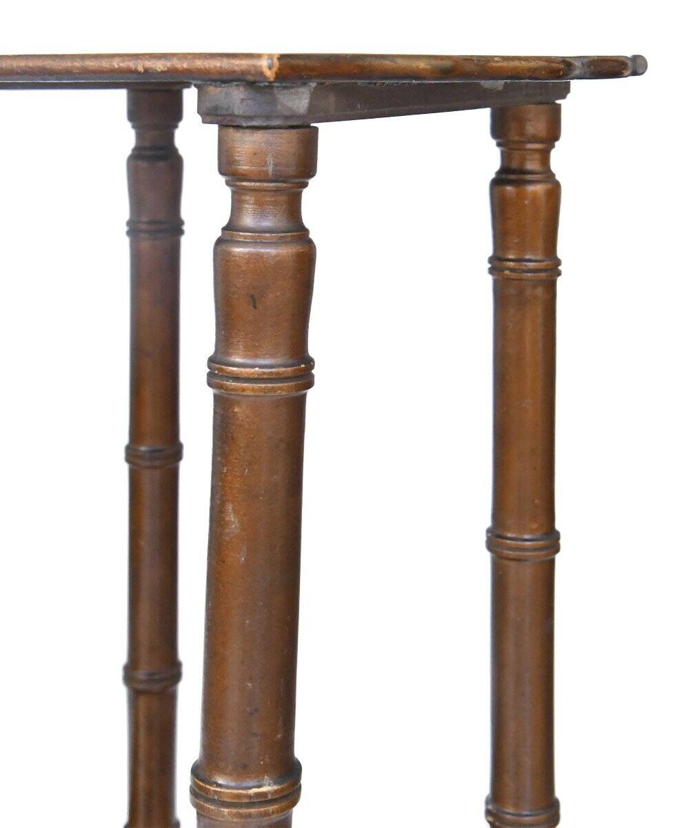 Painted wooden stool