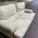 High-end 2-seater sofa duvivier beige nubuck velvet 155cm
