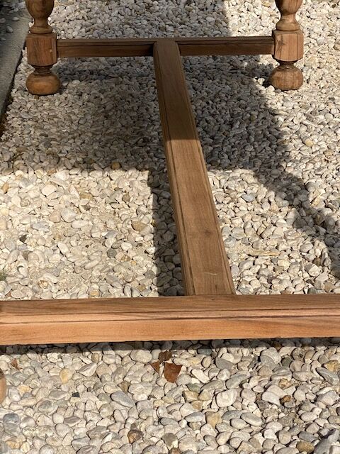 Extendable stripped farmhouse table 300 cm