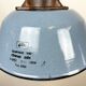 Industrial Grey Enamel and Cast Iron Pendant Light with Glass Cover, 1960s