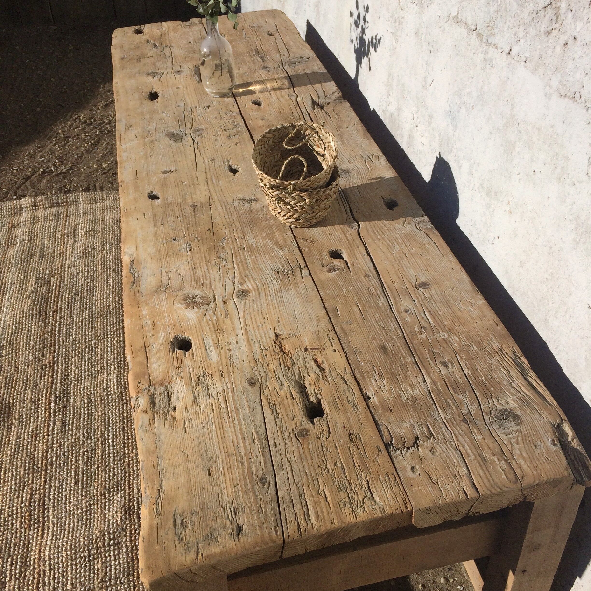 Établi en bois brut