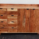 Wooden dresser with 8 drawers and 2 doors