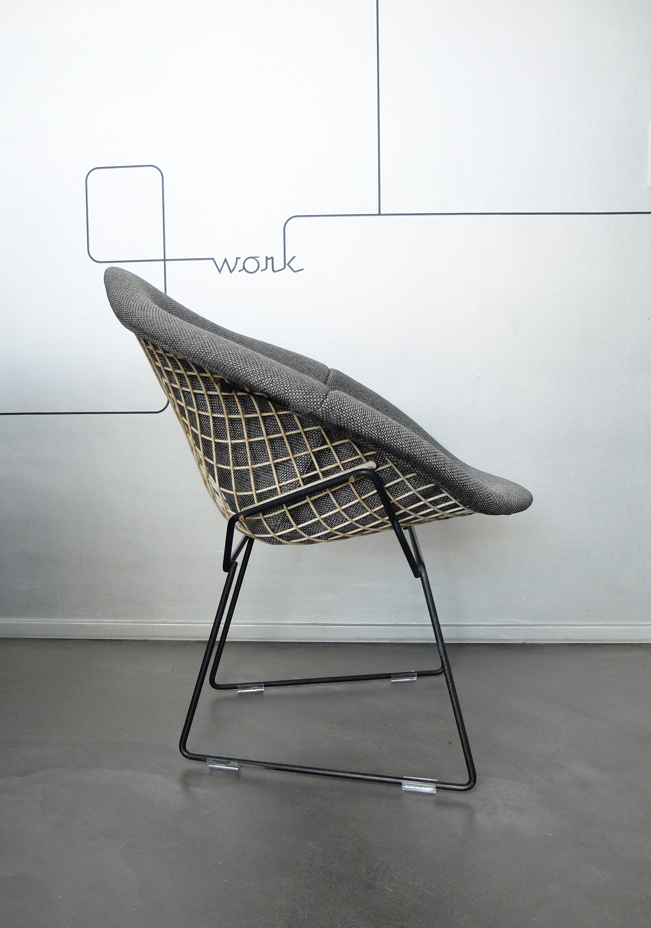 Fauteuil Diamond chair 421 par Harry Bertoia pour Knoll