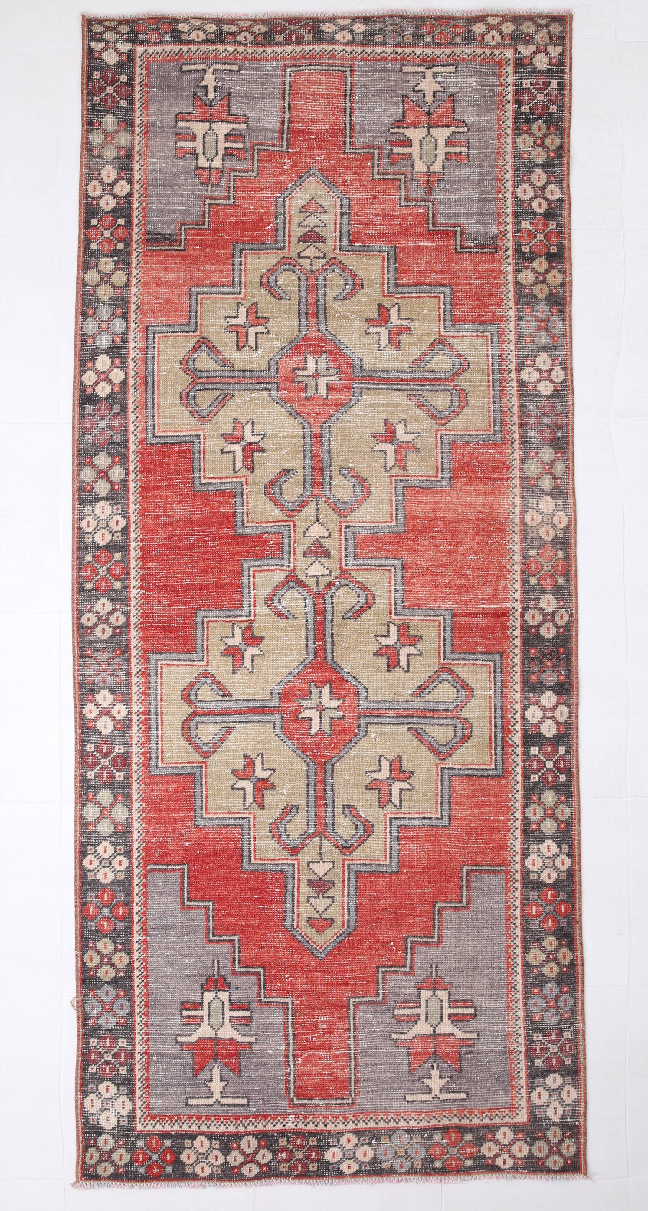 3x8 oriental madallion turkish runner rug,107x247cm