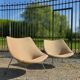 Pair of Oyster armchairs F156 and F157 by Pierre Paulin, late 1950s-60s.