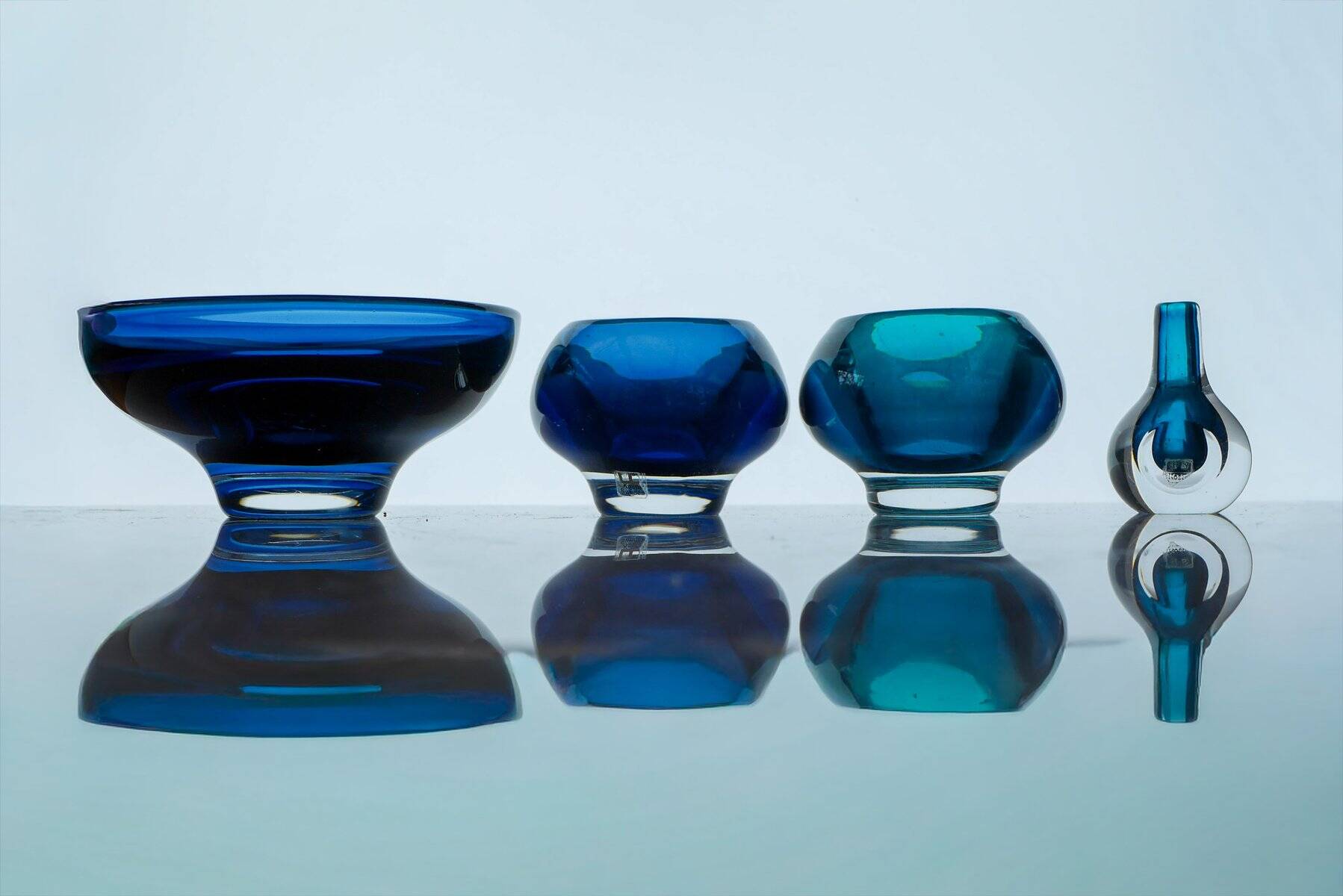 Sommerso glass by Mona Morales, 1960s, set of 4