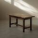 Handcrafted solid oak farmhouse table – France, 1950s