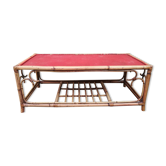 Rattan and bamboo coffee table