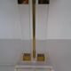 Hollywood Regency Acrylic Glass & Brass Table Lamp, Italy, 1970s