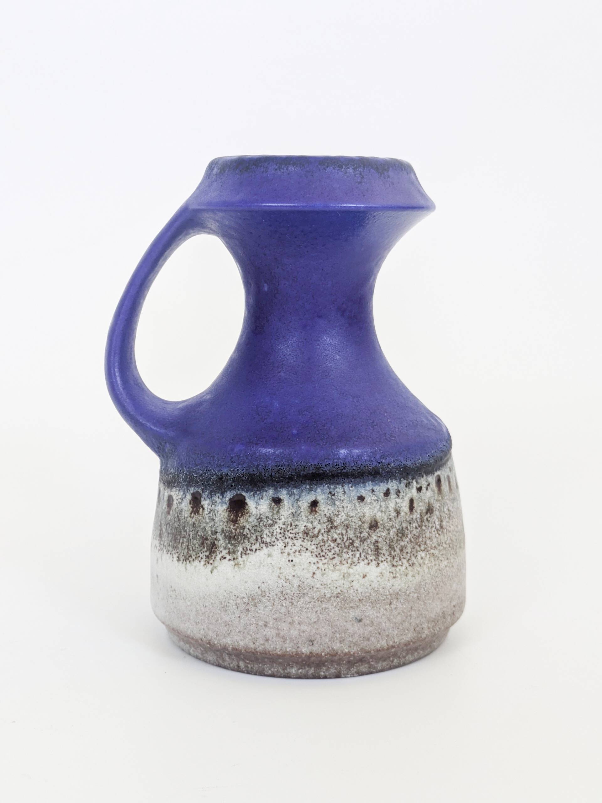 Vase Jug Steuler Ceramics West Germany Cobalt Blue 1960s
