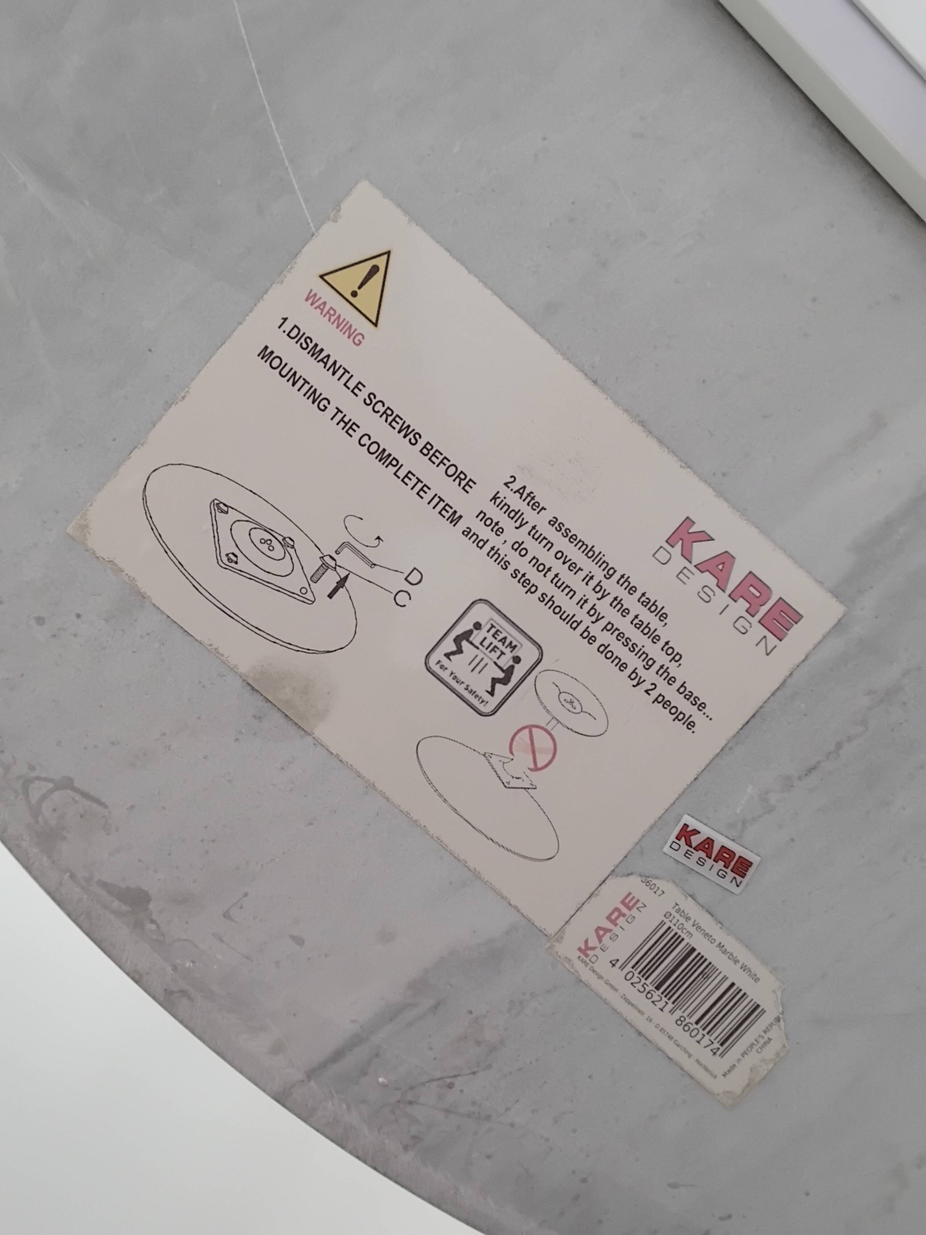 Veneto table 110cm white kare design