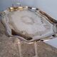Silver metal tray 57 cm early 20th rectangle
