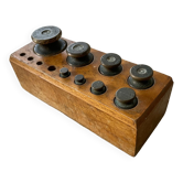Lot de poids de balance anciens