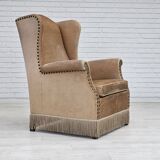 1970s, Danish design, armchair in corduroy, ash wood, original condition.