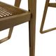 Ensemble vintage de 4 chaises pliantes, design en sangle et bois, années 1970