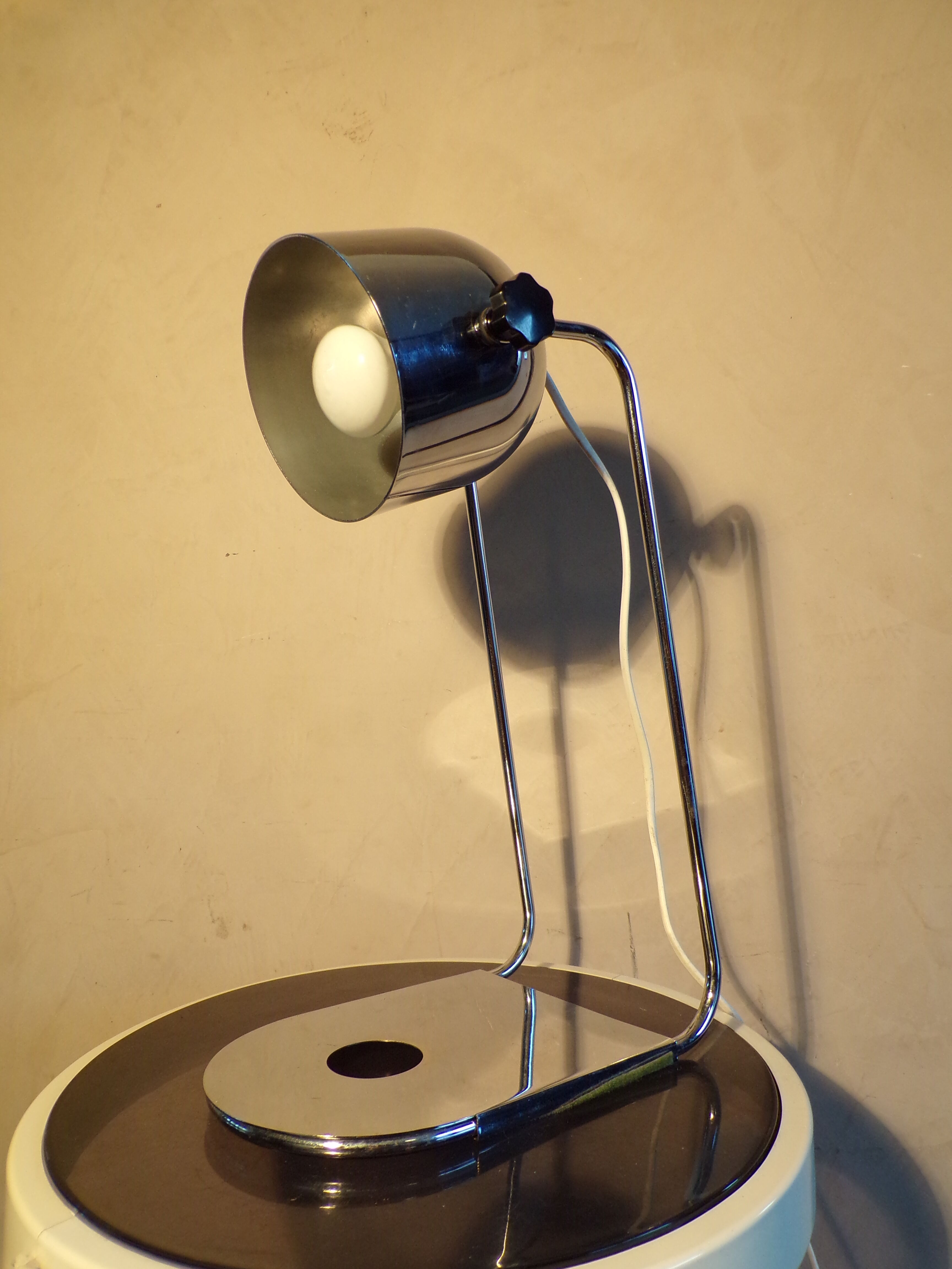 Chrome metal table lamp 1970/80