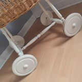 Vintage Alsatian rattan cradle