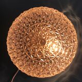 Plafonnier rond en verre ciselé