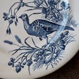Pair of Terre de Fer plates from the Clairefontaine JS & cie earthenware factory, Chasse model