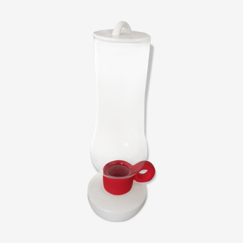Bougeoir lanterna rouge et blanc Seletti