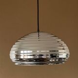 Vintage silver glass pendant light