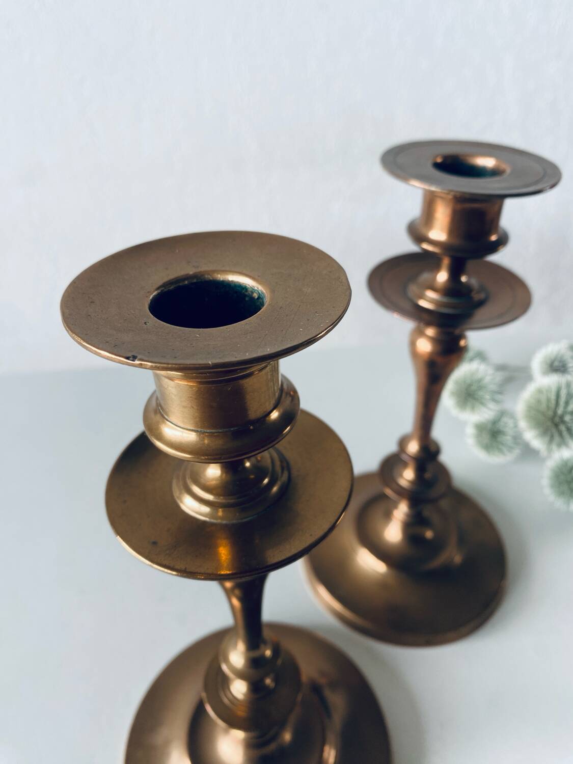 Pair of bronze candlesticks
