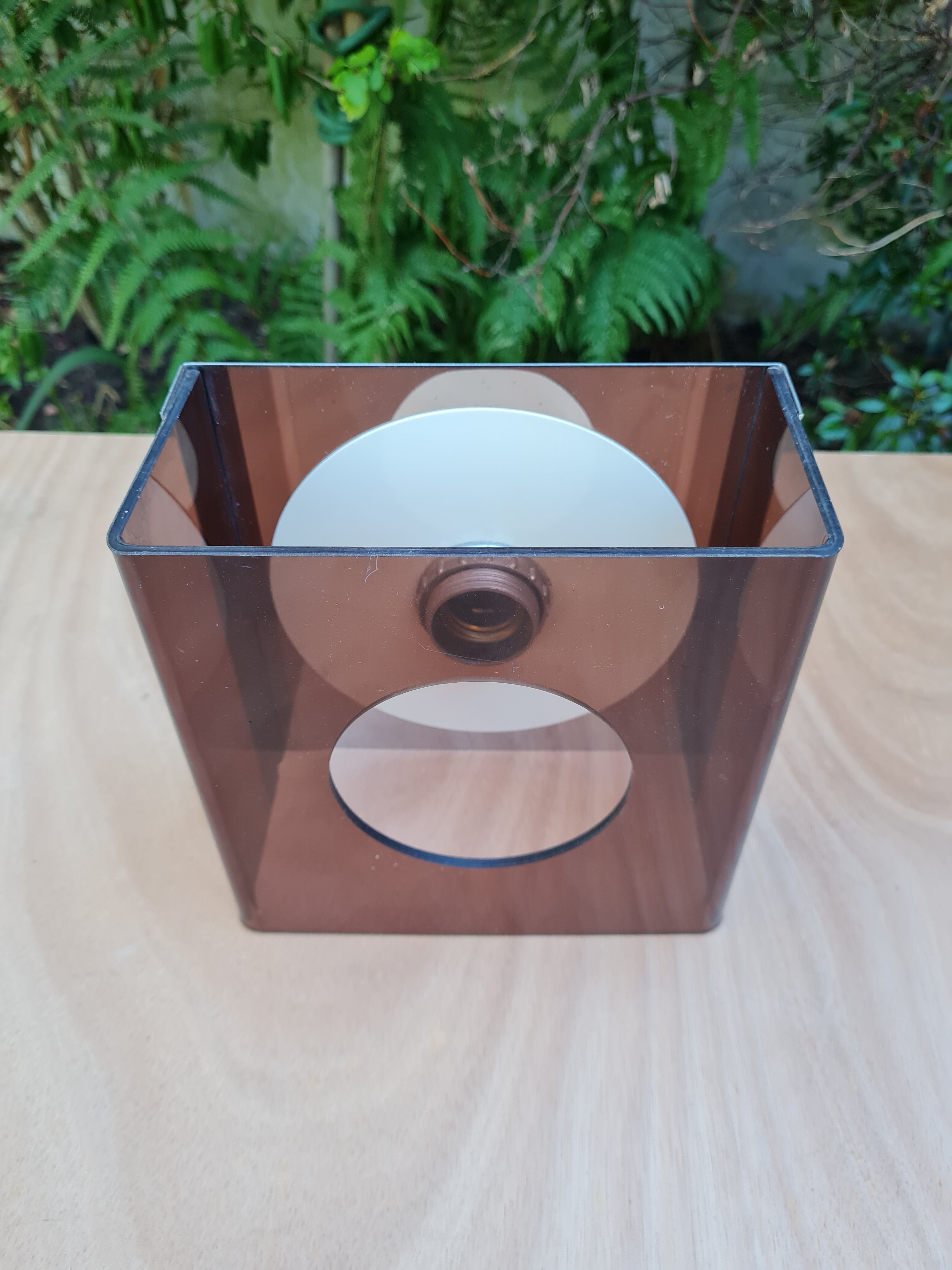 Wall lamp in smoked plexiglas by jocelyne trocmé model "disco"