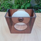 Wall lamp in smoked plexiglas by jocelyne trocmé model "disco"