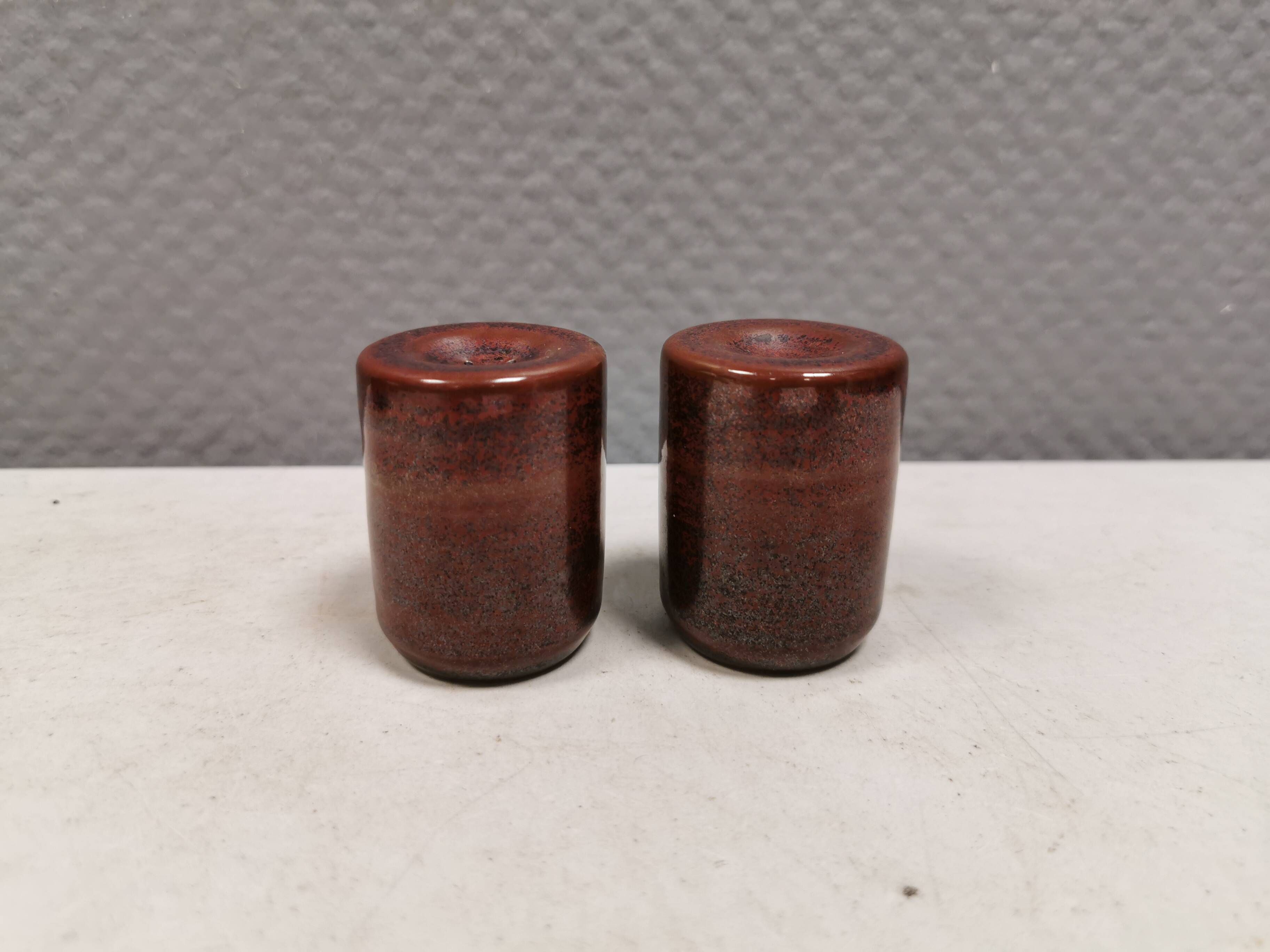 Ceramic salt and pepper set by Danske Desiree, 1970s.