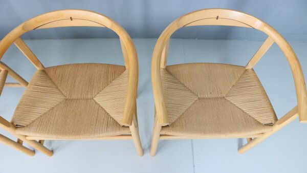 Ensemble de quatre chaises vintage First Chair PP201 de Hans J Wegner pour Pp Furniture, De