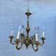 Louis XV 5-light brass chandelier