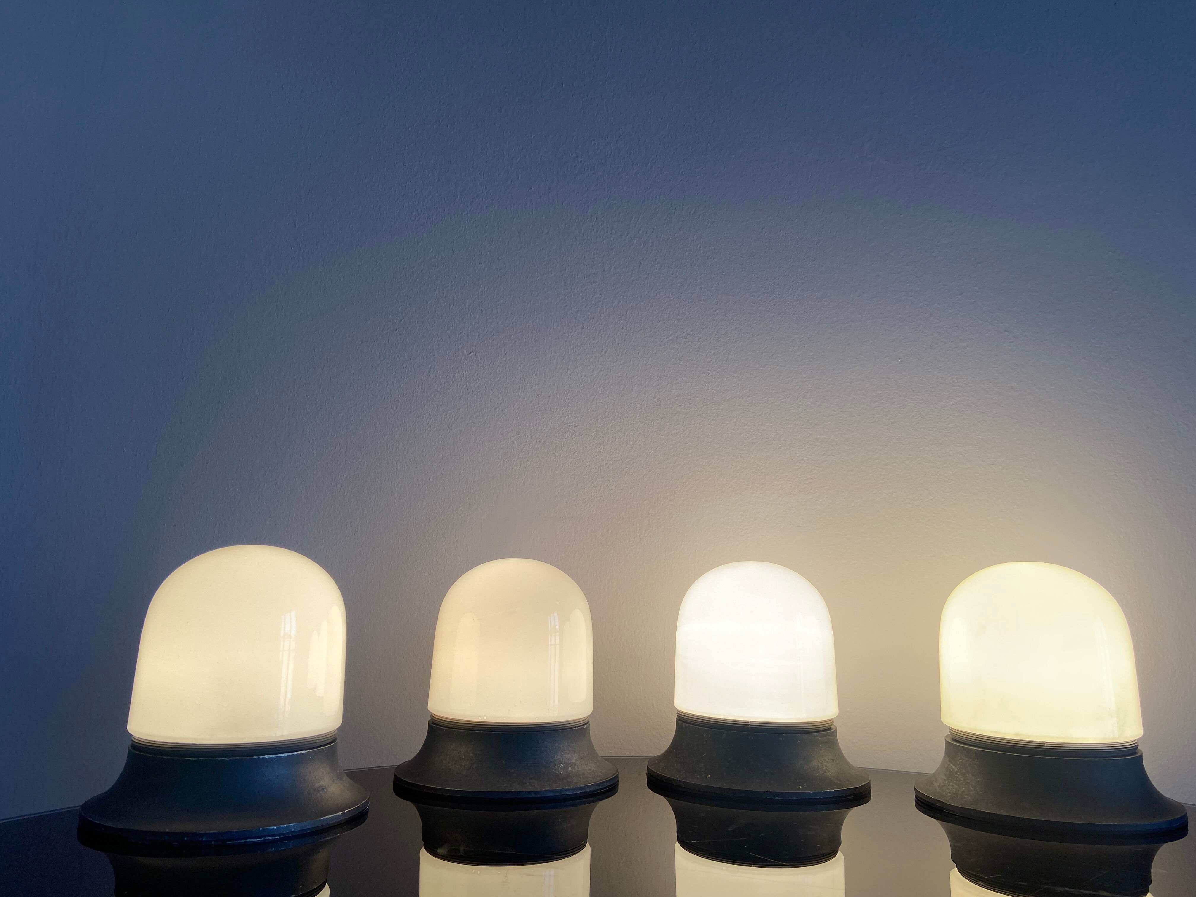 Set of 4 lamps artemide, italy 1970s