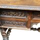 Desk with tiered secret drawer in solid oak Louis XIII
