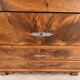 French Louis-Philippe style commode in walnut burl.