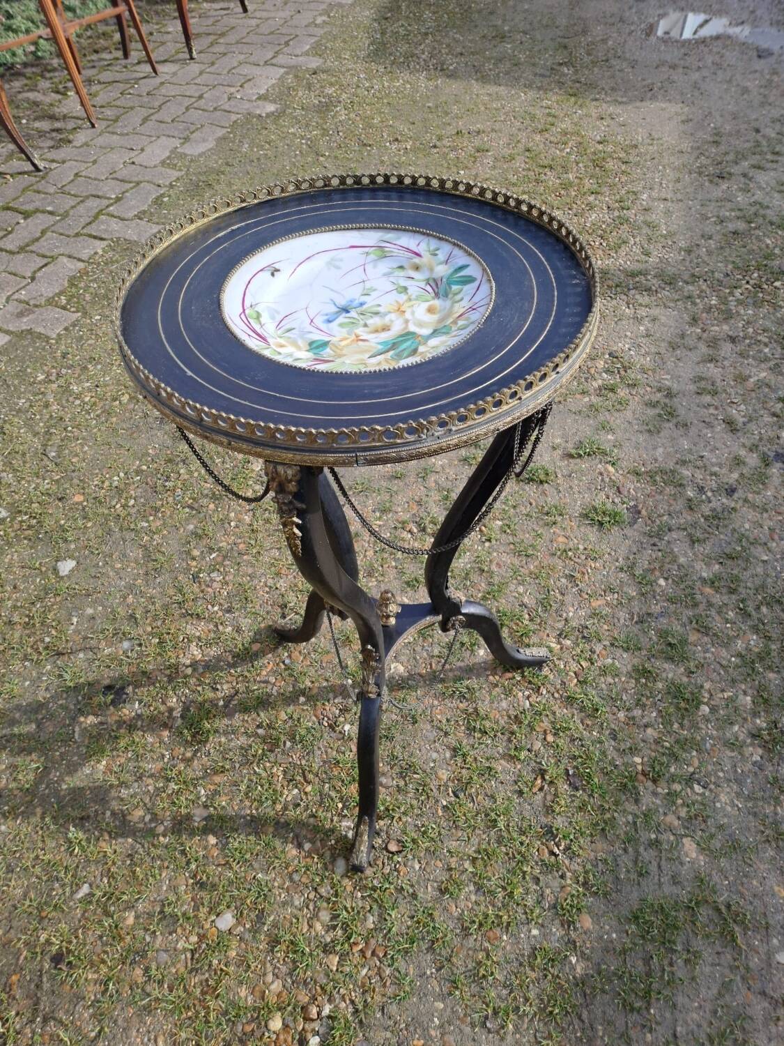 Louis XV style porcelain pedestal table