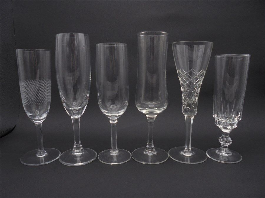 Mismatched champagne flutes