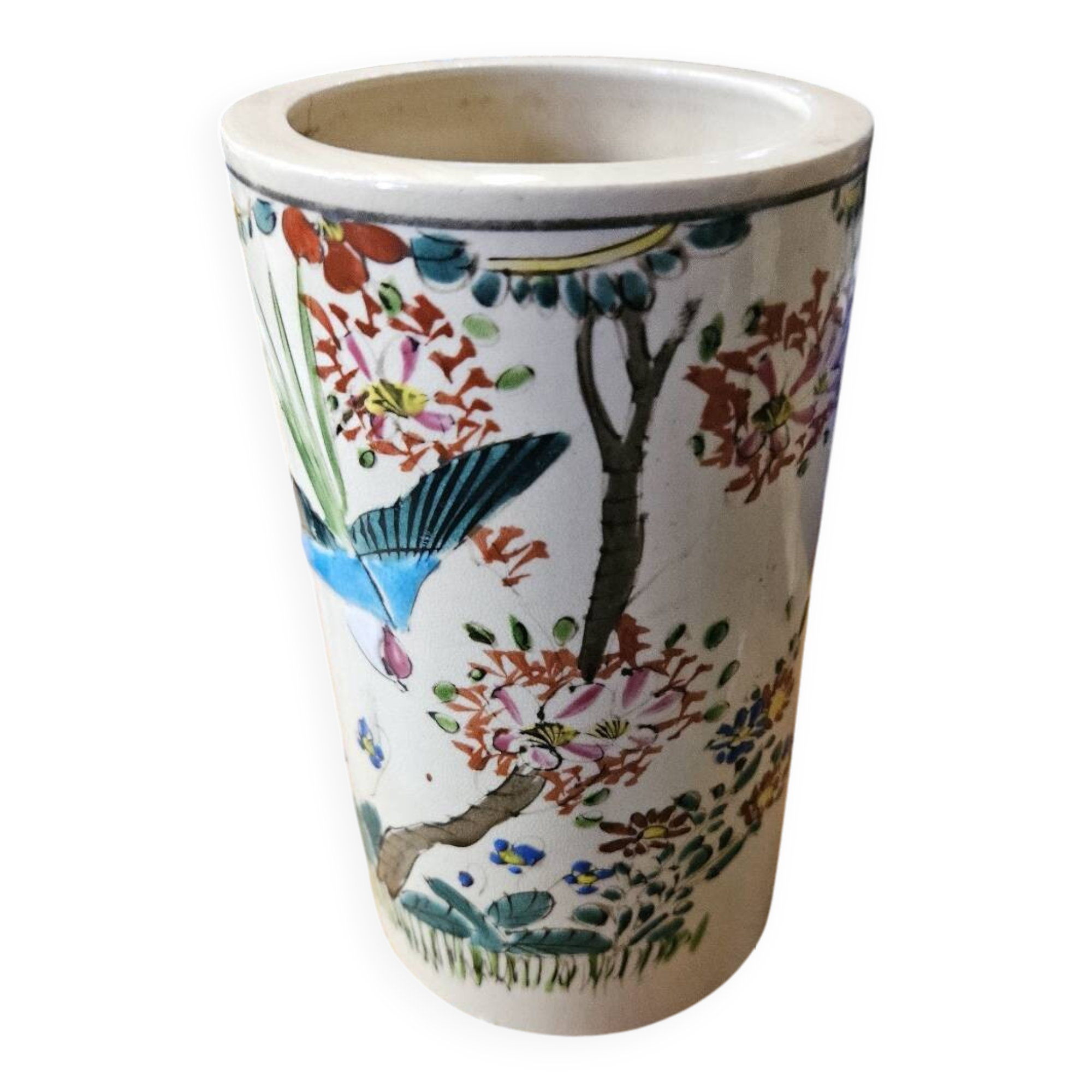 Tube vase signed Satsuma