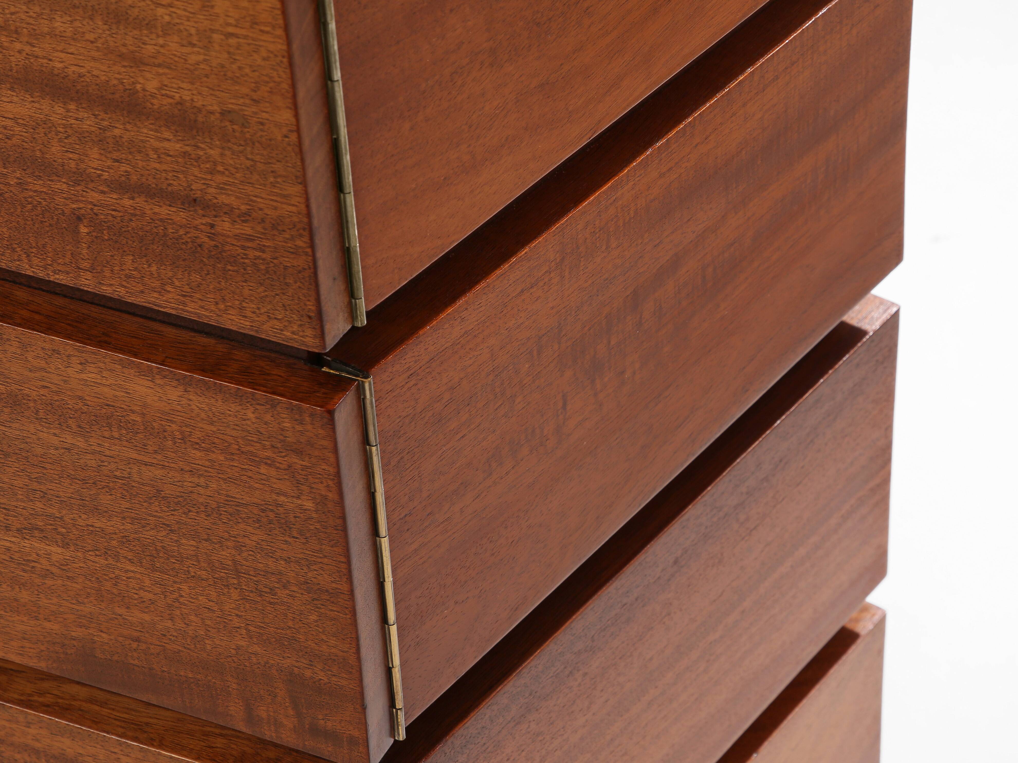 Large modernist cabinet with two doors in mahogany from around 1940.
