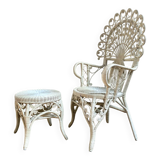 Emmanuelle armchair + footrest
