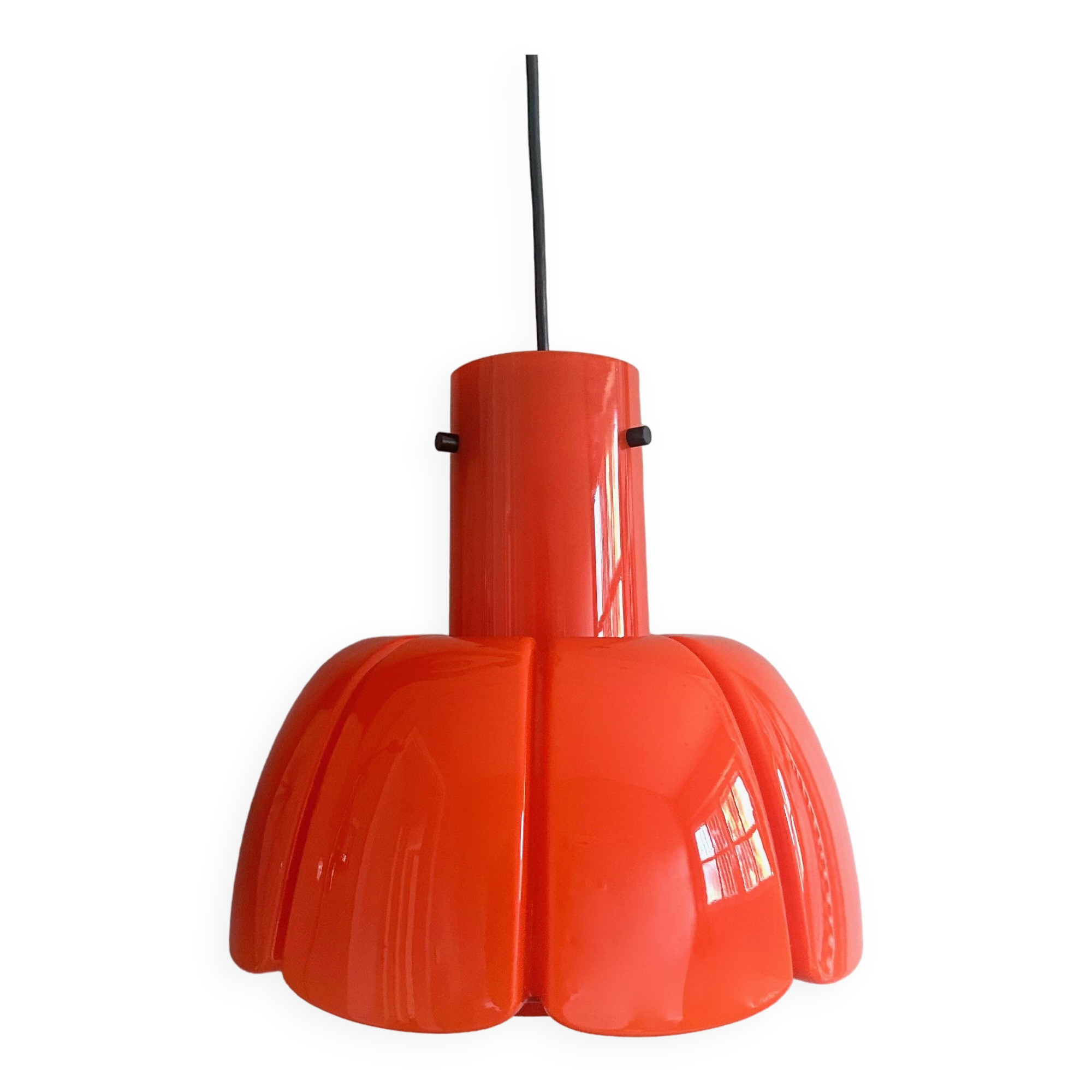 Pendant lamp in the shape of a flower by Glashütte Limburg