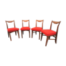Series of 4 designer chairs, Guillerme and Chambron